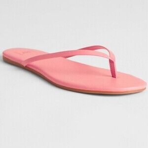 Gap Vegan Leather Coral Pink Flip Flops Thongs Toe Sandals Size 9